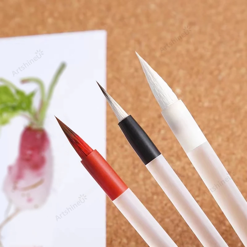3 Красива акварелна четка художник акварел боя писалка комплект за оцветяване подчертаване и детайлизиране художници художествени консумативи
