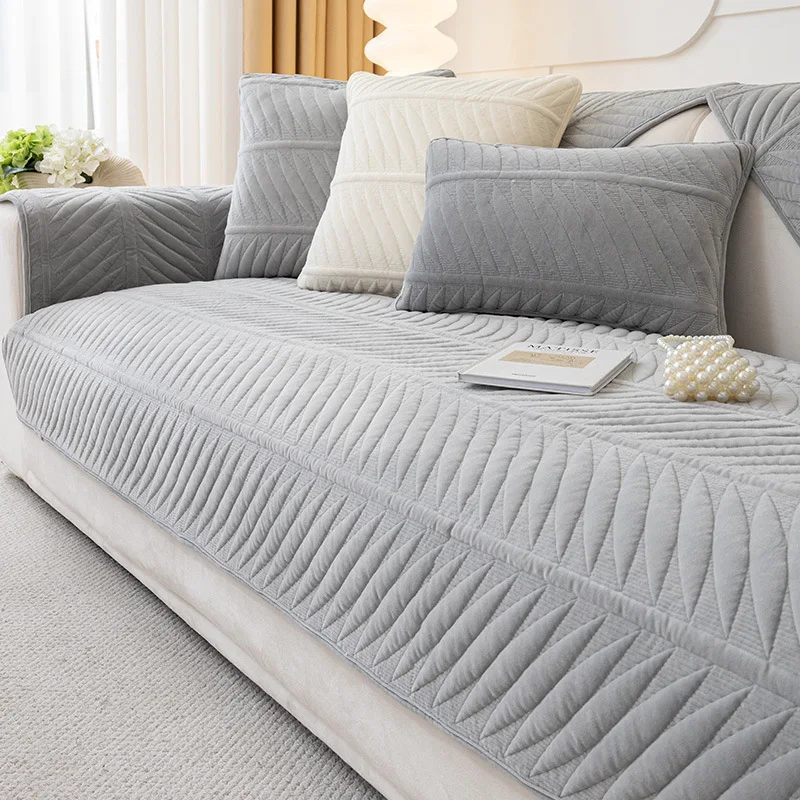 френски крем стилдиван възглавница мат хол плътен цвят L форма диван кърпа диван капак диван възглавница покритие дома защита