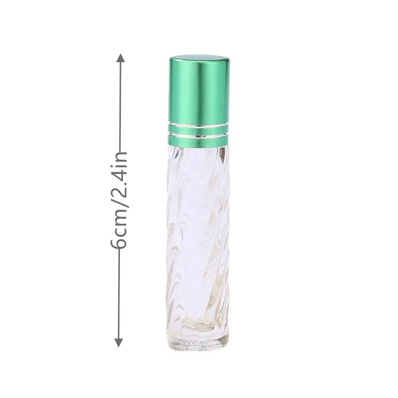 5pcs 4ml цилиндрична прозрачна стъклена бутилка за парфюм етерично масло ролкова топка бутилка козметична проба дозиране празна бутилка 5