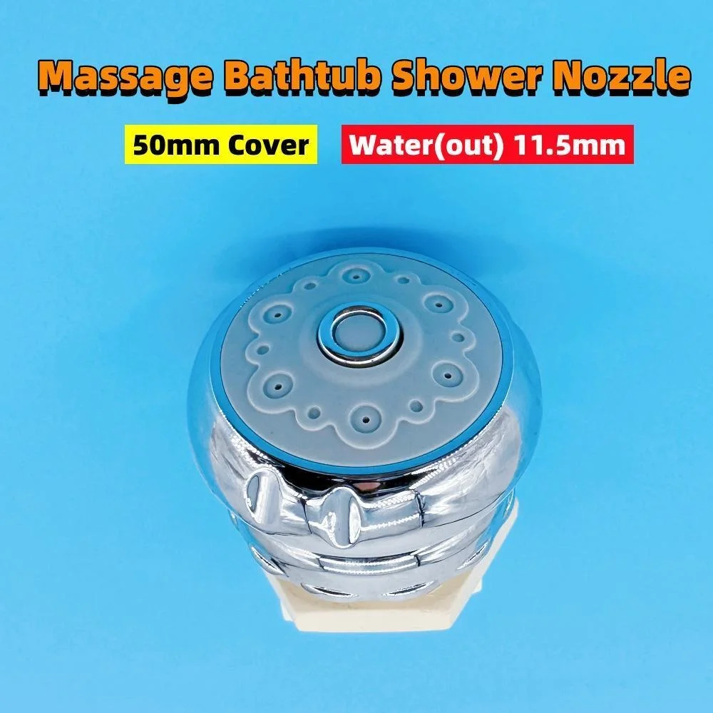 50mm ABS капак вода (вън) 11,5 мм душ струя дюза универсален шест дупки мъгла спрей дюза найлон база масаж вана душ струя