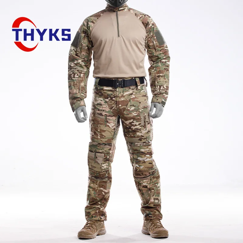 Мъжки тактически камуфлажен костюм Външно оборудване Удобно свободно време Къмпинг Туризъм Физическа подготовка Обучение Топ военни панталони
