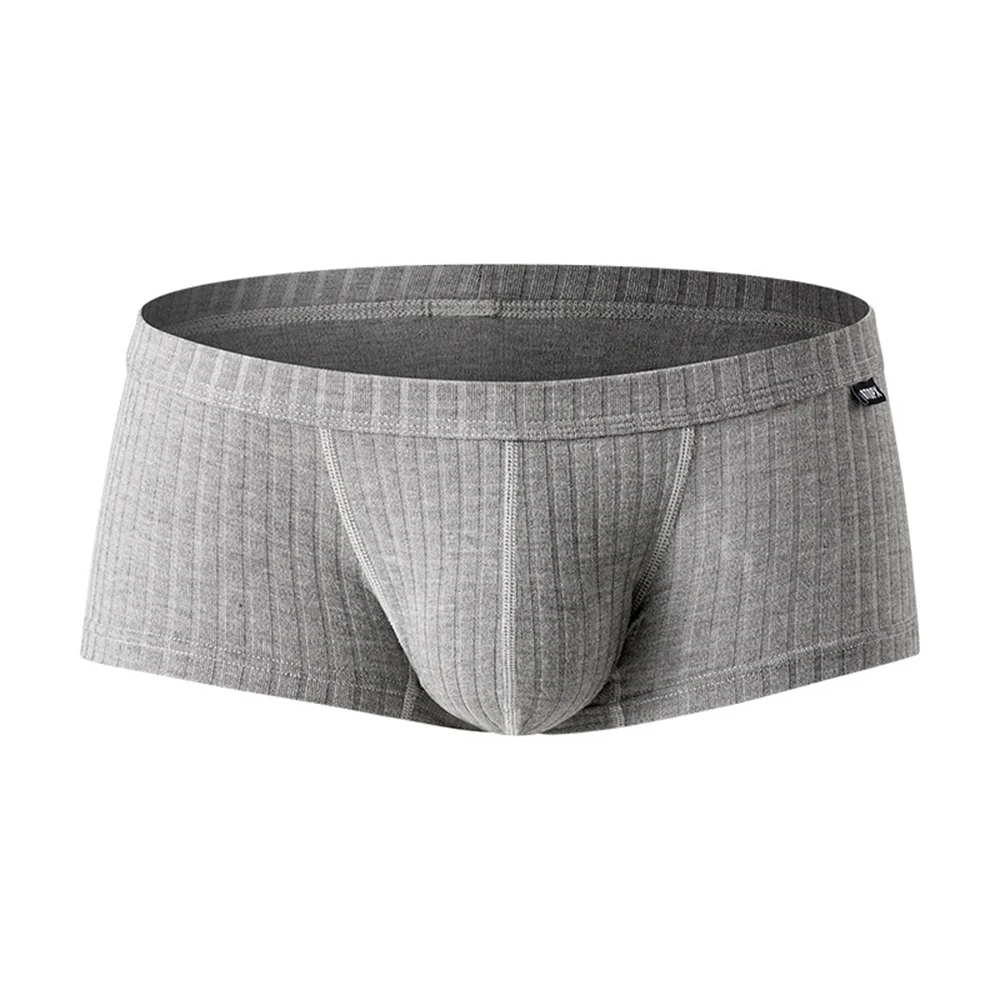 Мъжки боксерки с ниско покачване Бельо Мека торбичка Подобряване на потта Дишащи шорти Arrow Panties Homme Slip Solid Underpants