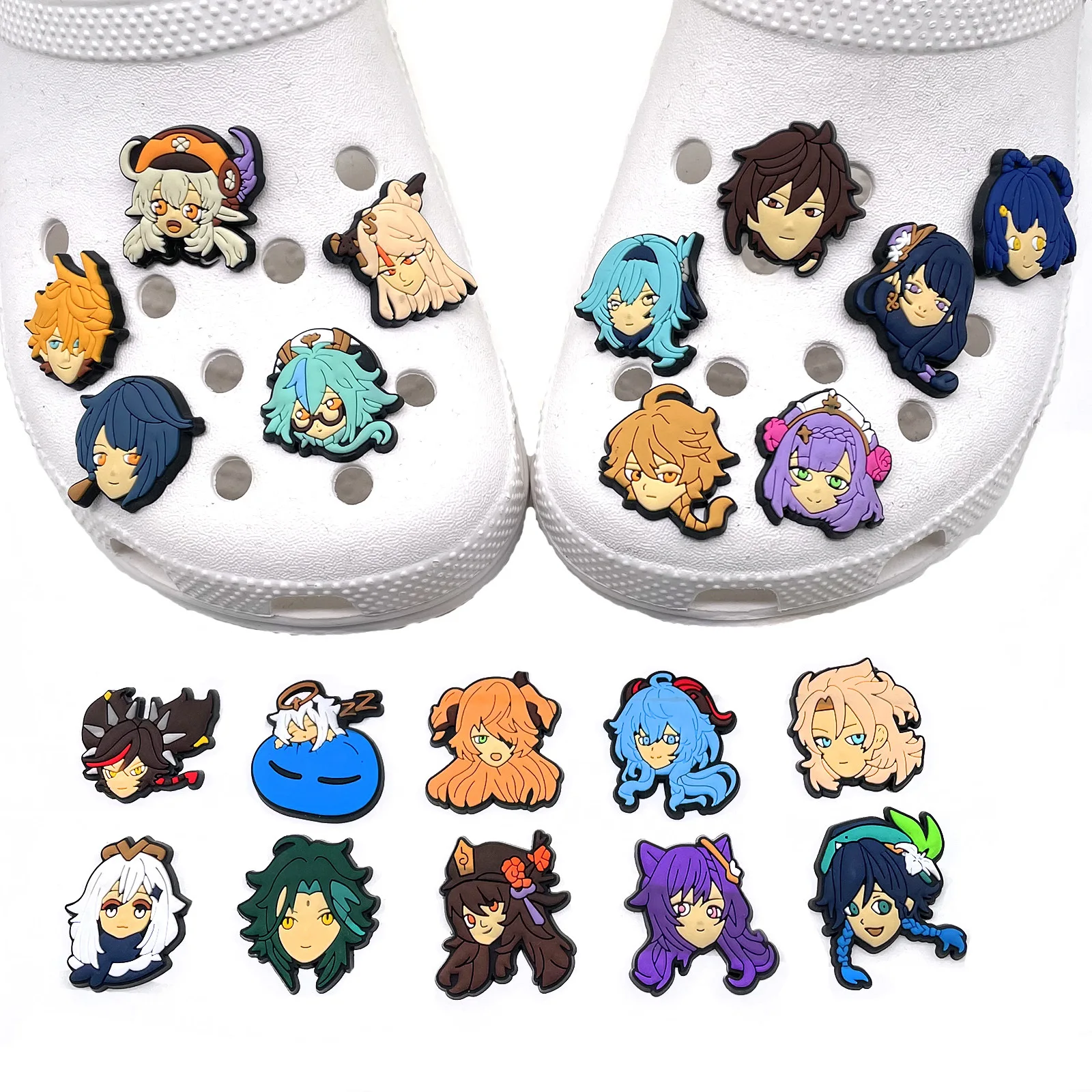 Сладки и сладки анимационни герои аксесоари за обувки 21бр / комплект катарама, подходяща за сабо и сандали Croc детски подаръци