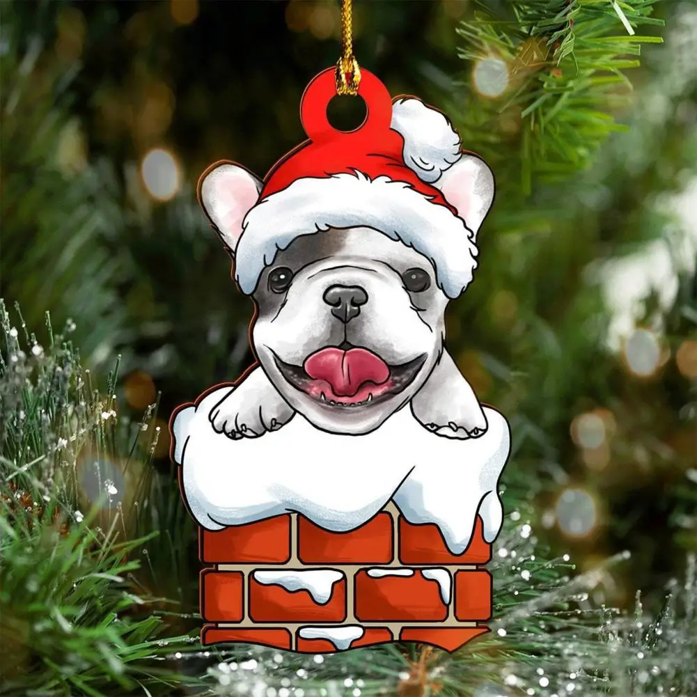 Забавни парти декорации за Коледа Коледно куче висулка Коледно куче висяща украса акрилна многократна употреба празник за Коледа