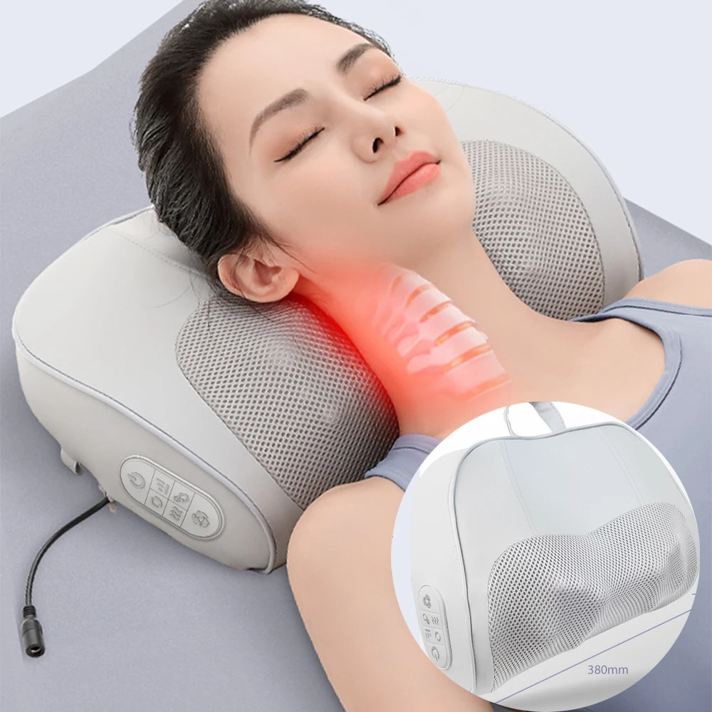 Електрически отопление врата рамото обратно тяло електрически масаж възглавница Shiatsu устройство шийката на матката здраве масажадор релаксация cojines