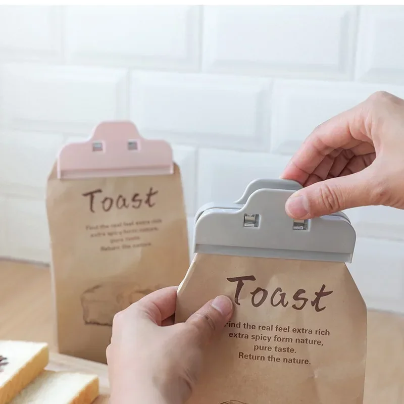  Многофункционален клип за запечатване на закуски Кухненска чанта за храна Свеж Силен клип Пластмасова торбичка Уплътнител Влагоустойчив запечатващ клип
