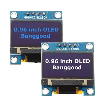  0.96 инчов OLED I2C IIC комуникационен дисплей 128 * 64 LCD модул син / бял