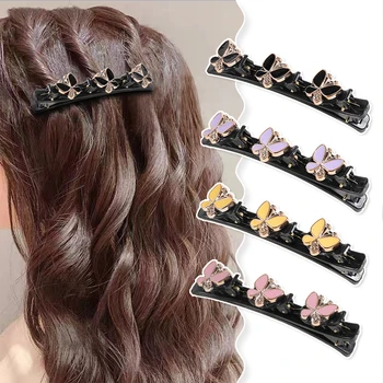 1-2Pcs мода пеперуда форма корейски стил акрилни щипки за коса за момиче лято сладък сладък бретон странични шноли аксесоари за коса
