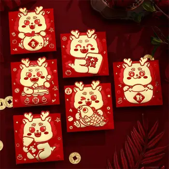  1 ~ 10PCS червен плик чанта функционален Cny страхотно за деца прекрасен късмет пари китайски Нова година подаръци за деца 3
