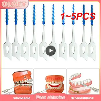 1 ~ 5PCS конец Flosser кирки зъби клечки стик зъб чисти устна грижа инструмент конци