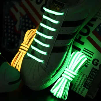 1 чифт лазерни светещи връзки за обувки AF1 маратонки Връзки за обувки Живи флуоресцентни връзки за обувки Полукръгли дантели Аксесоари за обувки 1