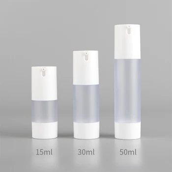 10pcs 20pcs 15ml 30ml 50ml безвъздушна помпа вакуум скраб бутилка тоалетни принадлежности контейнер пластмасов дозатор пътуване козметична бутилка