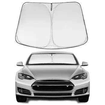 10pcs За Tesla Модел Y Автомобилно предно стъкло Слънцезащитни покривала Козирки Преден прозорец Сенник UV защита чадър чадър аксесоари
