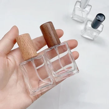 15ml преносим квадратен стъкло празен парфюм бутилка помпа спрей парфюм пулверизатор за многократна употреба козметичен контейнер