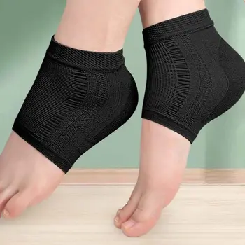 1Pair Гел силиконови чорапи за пети Овлажняващ спа център Предотвратяване на напукани крака Сух твърд протектор за кожа Ръкав Инструменти за грижа за краката