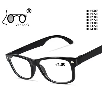 1piece Евтини очила за четене Жени Мъже Oculos de Grau Черни очила +1.00 +1.50 +2.00 +2.50 +3.00 +3.50 +4.00 Безплатна доставка