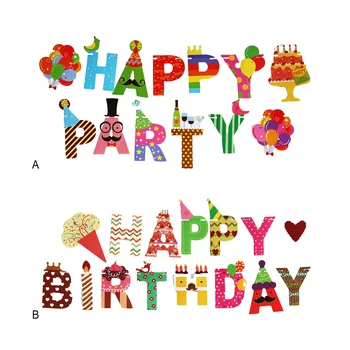 1бр комплект 9 8 фута дъга хартия карта за рожден ден Честит рожден ден декорации Честит рожден ден банер рожден ден