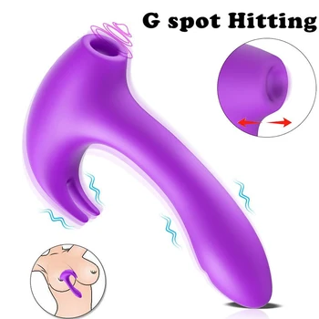 2 IN 1 G-точка зърното чук издънка G спот стимулатор клитор вибратор вагина масажор adutls секс играчки за жени двойка