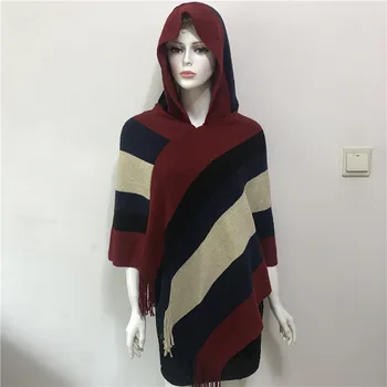 2023 Зима Най-новите жени обикновен цвят плетене на една кука вълна шал Пашмина шал шалове 5бр/лот