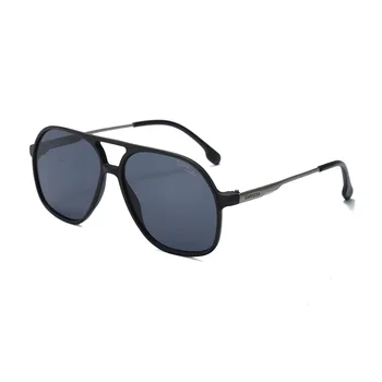 2024 Нова луксозна марка слънчеви очила мъже реколта слънчеви очила жени метални нюанси мъжки шофиране очила