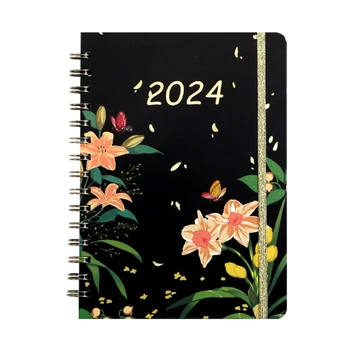 2024 Цветен планировчик тетрадка с двойна намотка за подвързване на студентски учител подарък