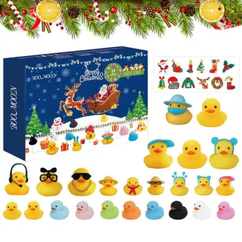 24PCS Адвент календар Коледа Адвент календар за деца патици Адвент календар Коледни играчки подаръци за деца възрастни фронт 0