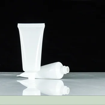 25pcs бяла пластмасова тръба за изстискване Златна черна помпа 30ml козметична опаковка за многократна употреба контейнер празен безвъздушен лосион бутилка 2
