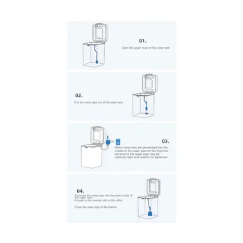 2PCS сребърен йонен модул за X10 / S10 / W10S / S20 / X20 / S10 Plus серия робот резервоар за вода йонна ефективна стерилизация 2