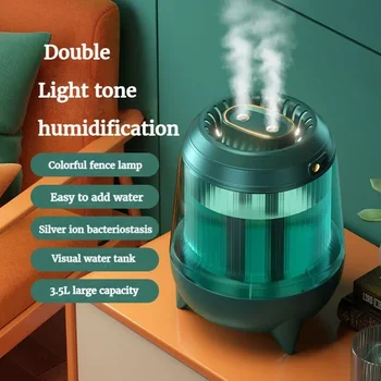 3.5L двойна дюза овлажнител колоритен нощна светлина пречиствател на въздуха преносим ароматерапия машина домашен офис десктоп въздушен пулверизатор