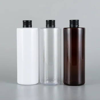 350ML празен пластмасов козметичен контейнер Алуминиева капачка на винт шампоан измиване пакет бутилка 350cc течен сапун лосион бутилка парфюм