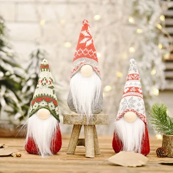 3PCS Коледа Gnome кукла Faceless гора старец Natal орнамент Ноел Коледни украси за дома Новогодишни подаръци Navidad