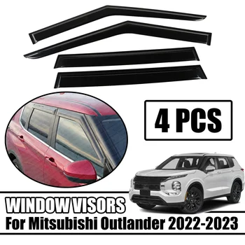 4PCS Предно стъкло WIindow козирки за 2022-2023 Mitsubishi Outlander дефлектор отдушник нюанси слънце дъжд охрана заслони протектор
