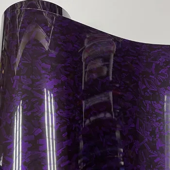  50 см * 500 см гланциран лилав кристал ковани въглеродни влакна опаковане винил филм мотоциклет стикери стикери Ваденки Авто аксесоари обвийте фолио