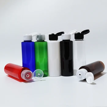50pcs 100ml черно/бяло флип горната капачка PET парфюмни бутилки 3.5oz празен малък шампоан бутилка за многократна употреба козметика контейнер