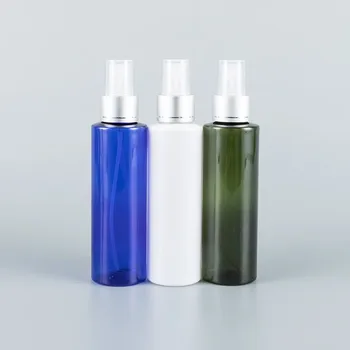 50pcs 120ml празни прозрачни бели кафяви бутилки със сребърна пръскачка помпа козметични контейнери парфюм бутилка вода спрей бутилка