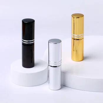 5ML UV стъклен парфюмен пулверизатор Нови алуминиеви бутилки за проба за многократна употреба Мини преносима козметика за бутилки за парфюми