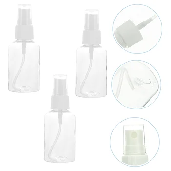6Pcs 50ml празна пластмасова проба бутилка контейнер буркан пот флакон с капак идеален за омекотяващ воден душ гел емулсия (капачки за 0