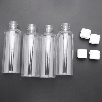 8 X 100Ml пластмасови ясни флип бутилки пътуване шампоан лосион козметичен контейнер 1