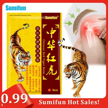 8pcs Само$0.99 Китайски тигър аналгетичен пластир мускулна колянна става болка облекчение стикер артрит ревматизъм масаж медицински мазилка