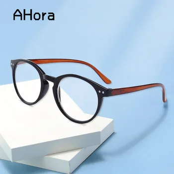 Ahora Класически кръгли очила за четене за мъже жени ретро прости рамки очила за пресбиопия Oculos диоптри +1.0+1.5+2.0+2.5