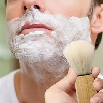Barber Мъжка четка за бръснене Премиум ергономична луксозна лицева брада за почистване на косата Четка за бръснене за татко Гадже Мъже Съпруг