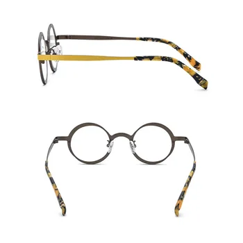 Belight оптичен титанов комбинират цвят пълен ръб кръг реколта ретро очила рецепта леща очила рамка очила 185774 1