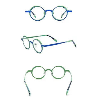 Belight оптичен титанов комбинират цвят пълен ръб кръг реколта ретро очила рецепта леща очила рамка очила 185774 2