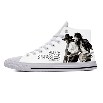 Born To Run High Top Sneakers Bruce Springsteen Mens Womens Teenager Casual Shoes Canvas Running 3D Print Shoes Lightweight shoe