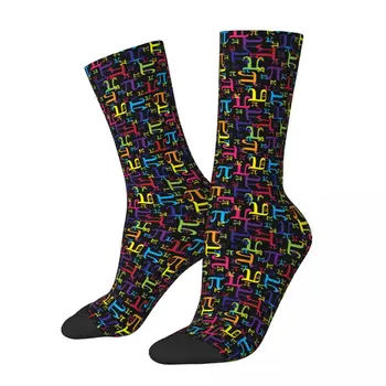 Crazy компресия парчета от Pi чорап за мъже реколта математика качество модел екипаж чорап новост
