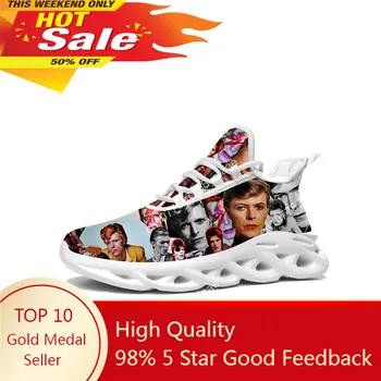 David Rock Star Flats Sneakers Мъжки дамски спортни обувки за бягане Висококачествени обувки Bowie Sneaker Custom Shoe Lace Up Mesh Footwear 0