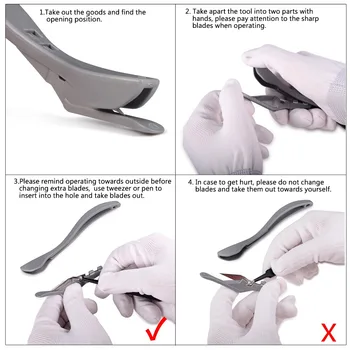 EHDIS въглеродни влакна винил безопасност нож филм опаковъчен нож пластмасови режещ инструмент хартия slitter прозорец тониране авто аксесоари 3