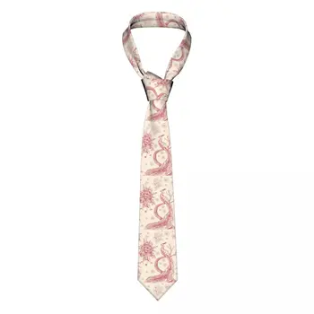 Fashion Toile De Jouy Rose Neck Tie Mens Personalized Silk French Motif Flora Neckties for Business Cravat