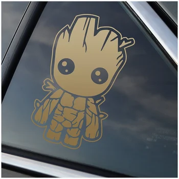 For Baby Groot - Метален златен винил Decal