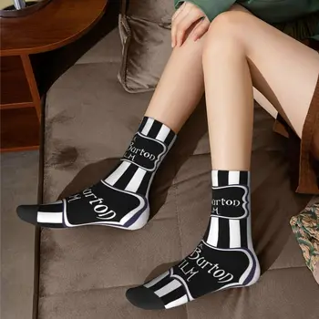 Fun Mens Beetlejuice A Tim Burton Film Dress Socks Унисекс удобни топли 3D принтирани чорапи 5
